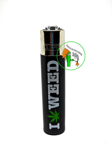 Clipper I Love Weed Schwarz