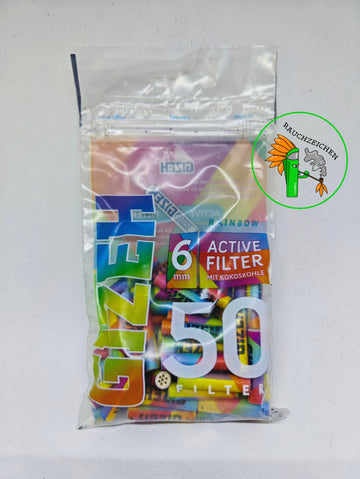 Gizeh Rainbow Active Filter 6mm 50er Beutel