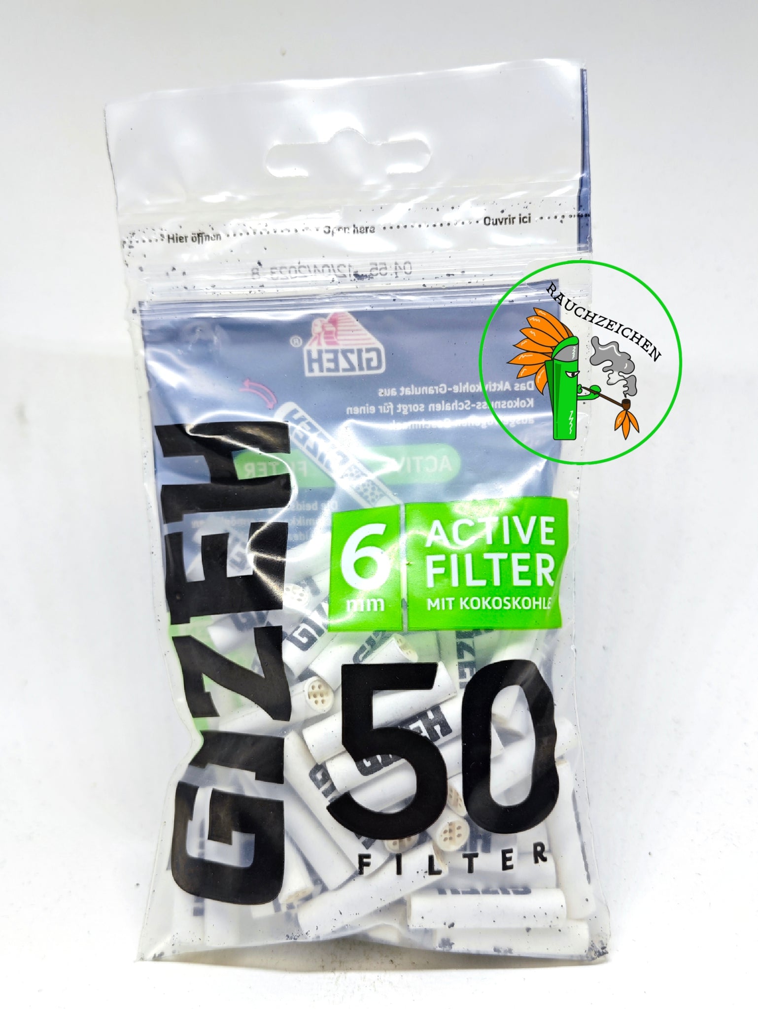 Gizeh Black Active Filter 6mm 50er Beutel